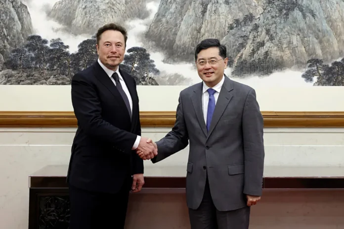 Elon musk and chinses minster